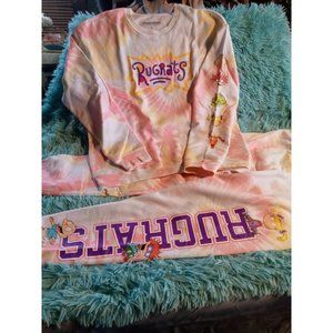 Nickelodeon Rugrats tie dye sweat outfit size large